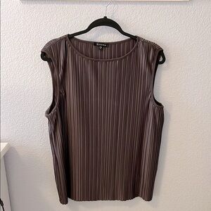 Marina Brown Sleeveless Top